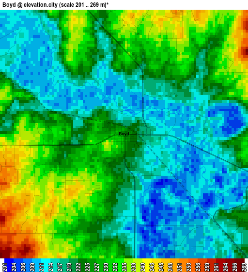 Boyd elevation map