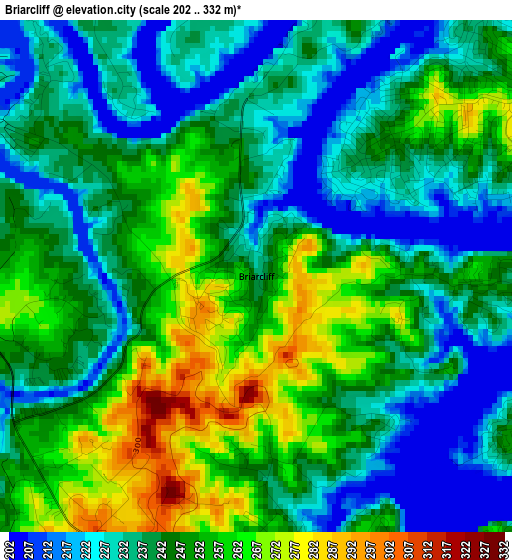 Briarcliff elevation map