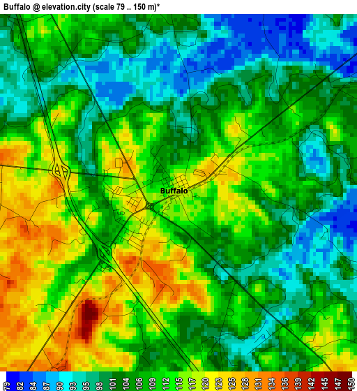 Buffalo elevation map