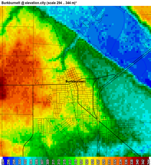 Burkburnett elevation map