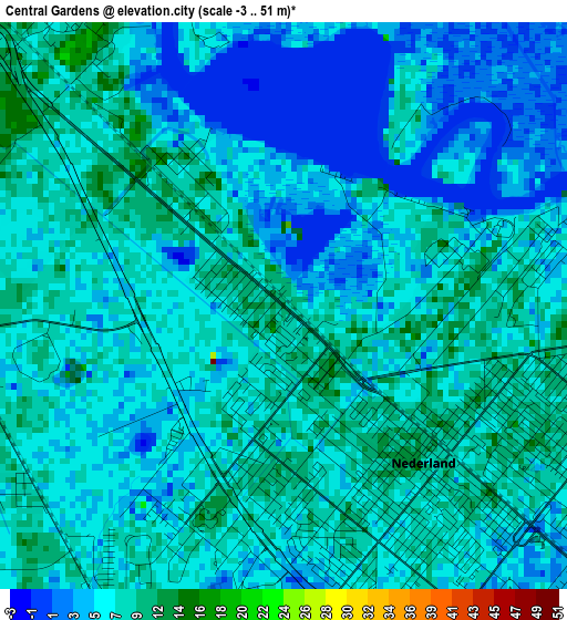 Central Gardens elevation map