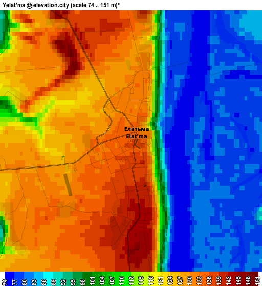 Yelat’ma elevation map