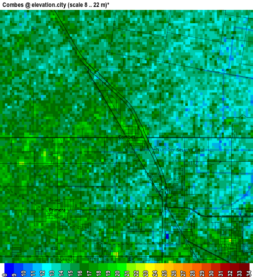 Combes elevation map