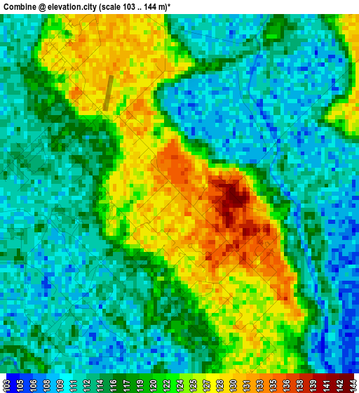 Combine elevation map