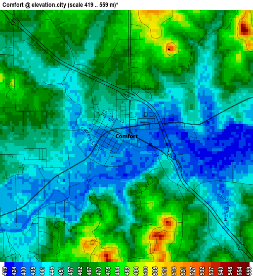 Comfort elevation map