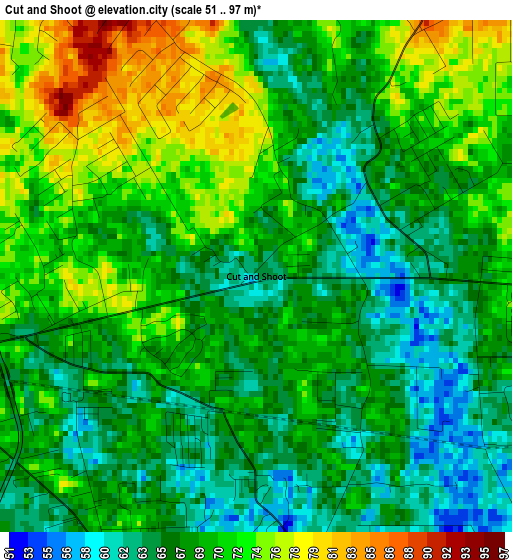 Cut and Shoot elevation map