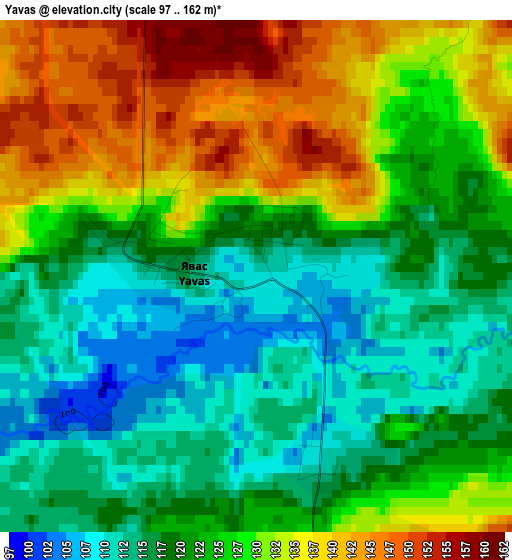 Yavas elevation map