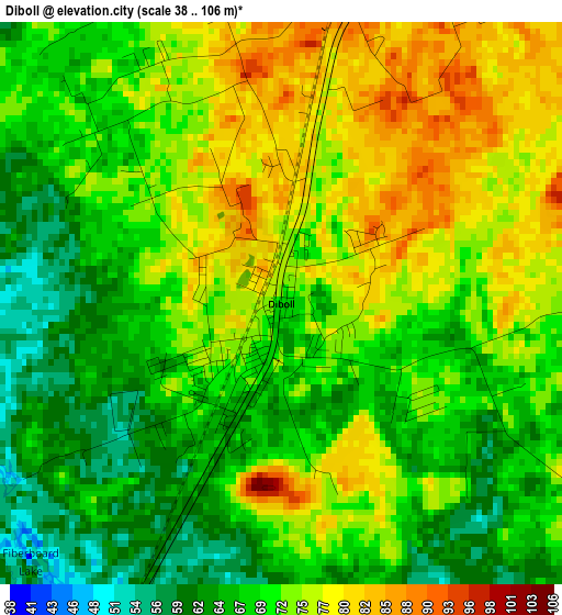 Diboll elevation map