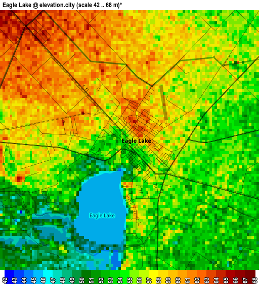 Eagle Lake elevation map