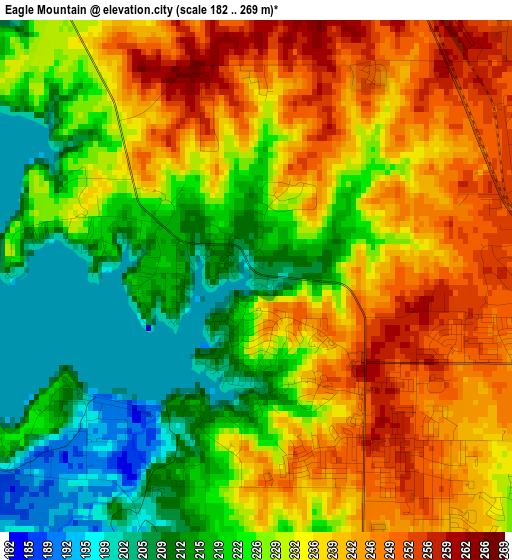 Eagle Mountain elevation map