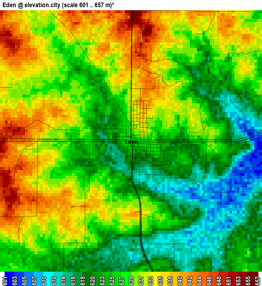 Eden elevation map