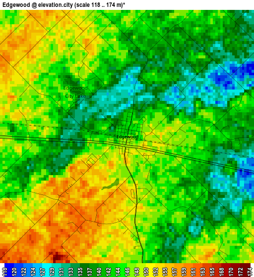 Edgewood elevation map