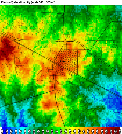 Electra elevation map