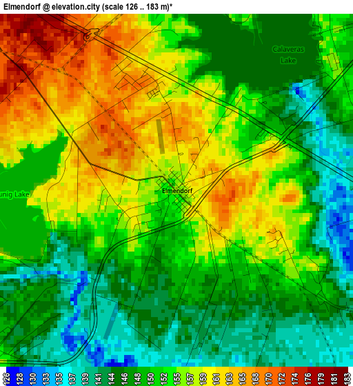 Elmendorf elevation map