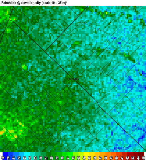 Fairchilds elevation map