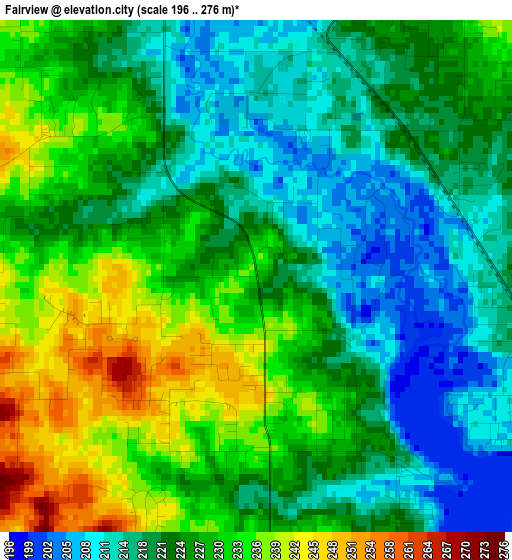 Fairview elevation map