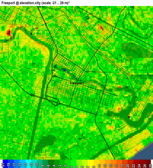 Freeport elevation map