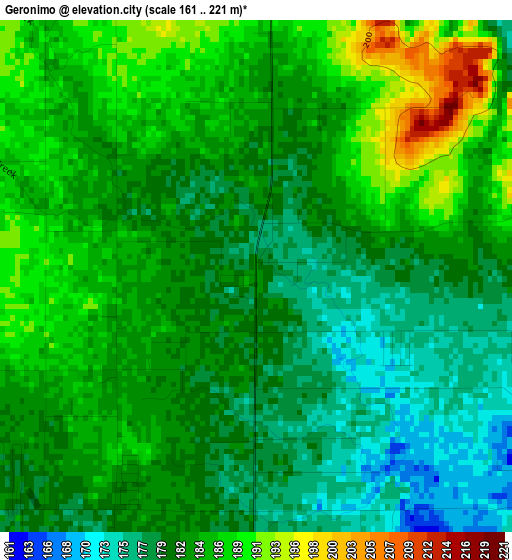 Geronimo elevation map