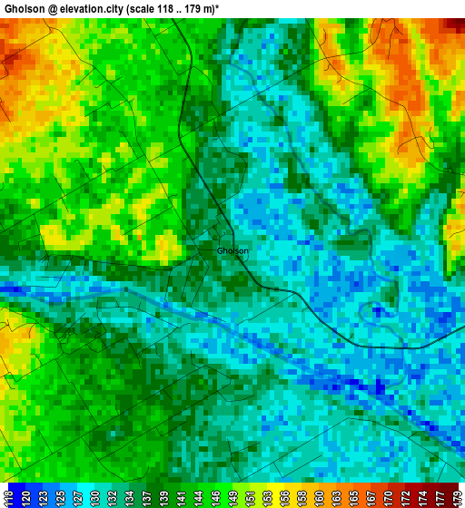 Gholson elevation map