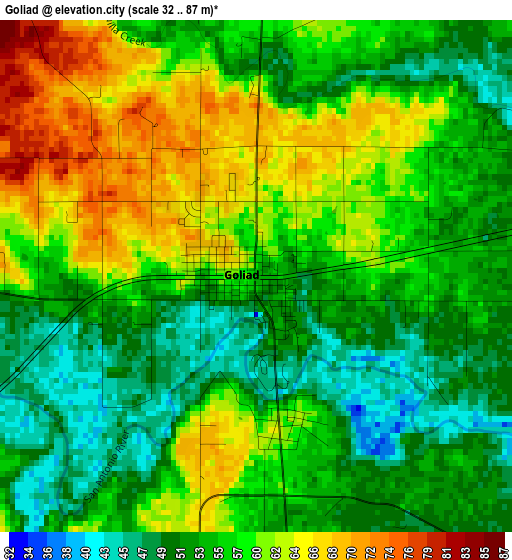 Goliad elevation map