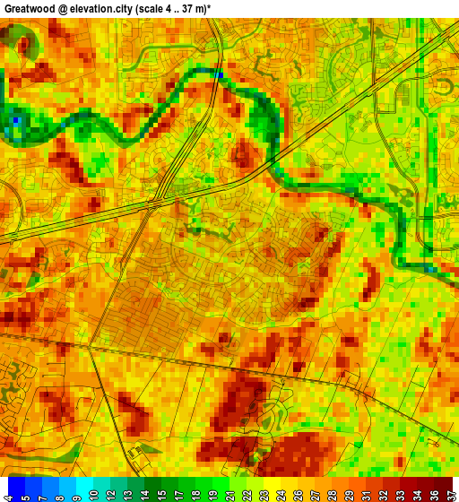 Greatwood elevation map