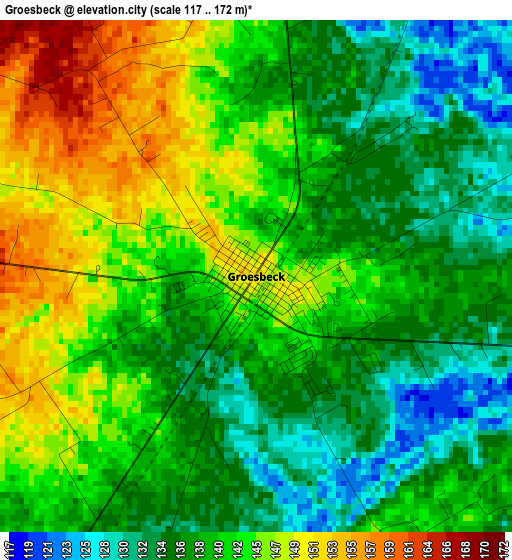 Groesbeck elevation map