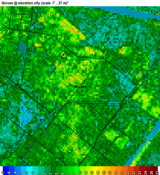 Groves elevation map