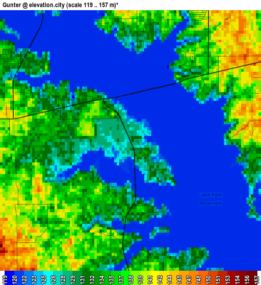 Gunter elevation map