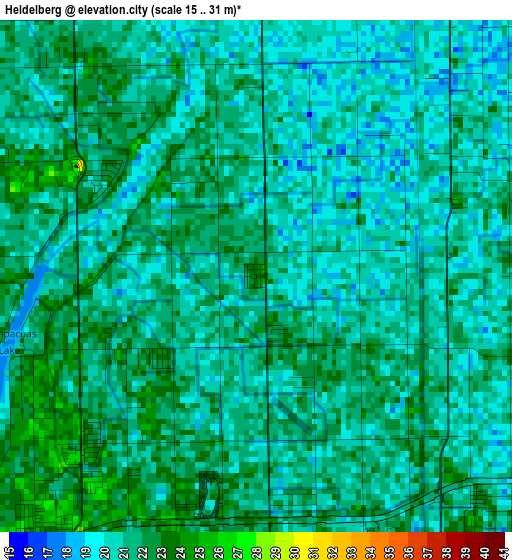 Heidelberg elevation map