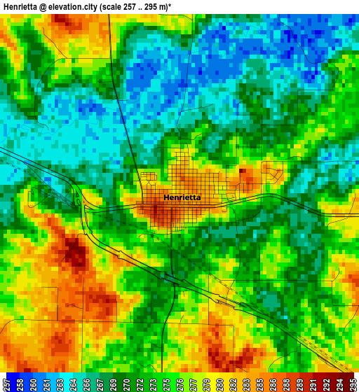 Henrietta elevation map