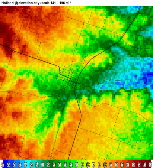 Holland elevation map