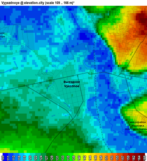 Vyyezdnoye elevation map