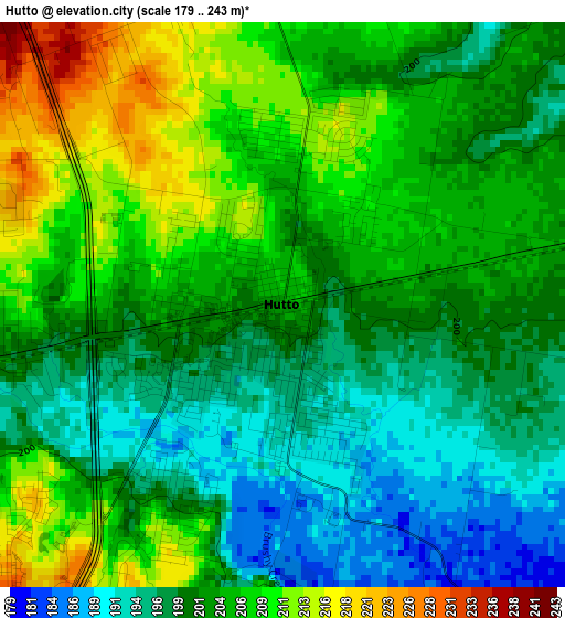 Hutto elevation map