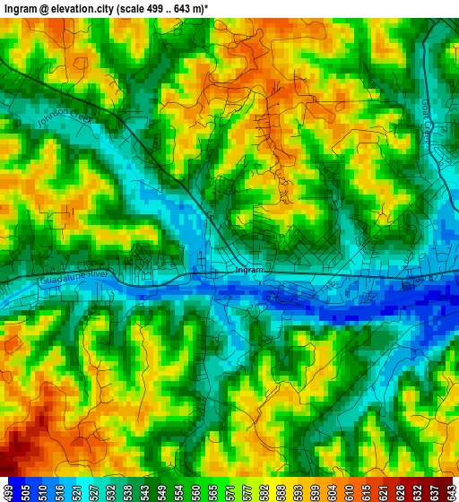 Ingram elevation map