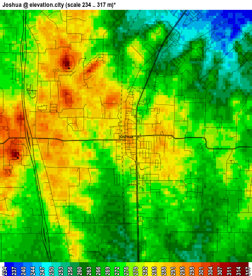 Joshua elevation map