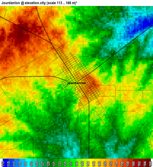 Jourdanton elevation map