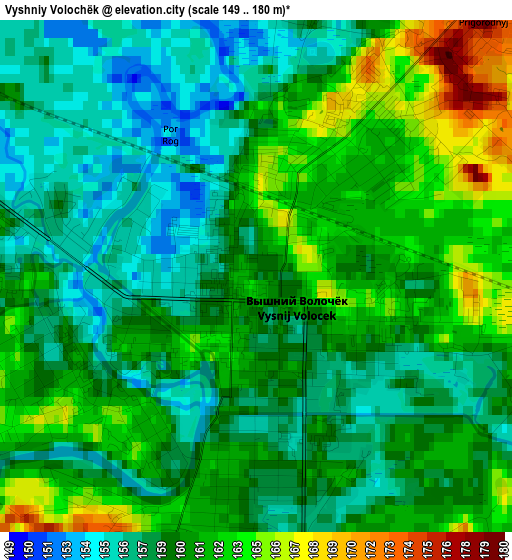 Vyshniy Volochëk elevation map