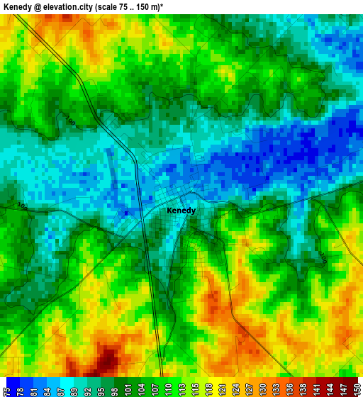 Kenedy elevation map