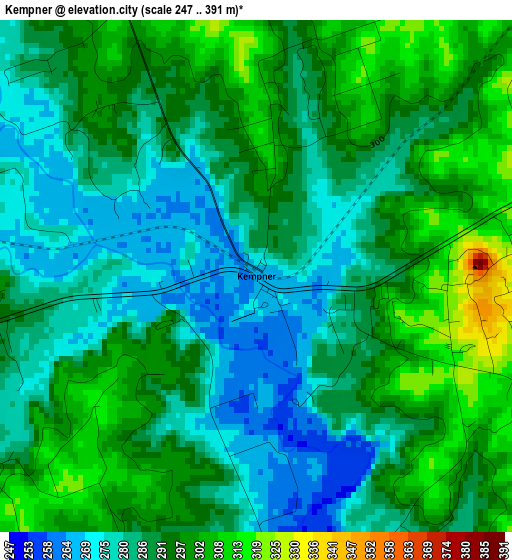 Kempner elevation map