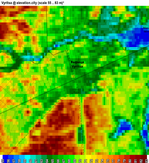 Vyritsa elevation map