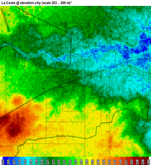 La Coste elevation map