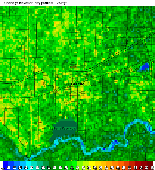 La Feria elevation map