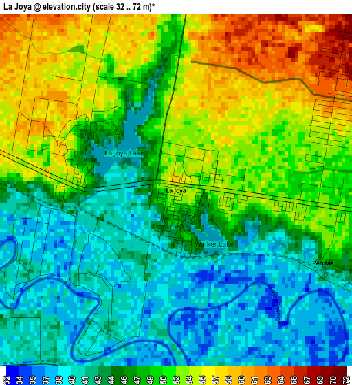 La Joya elevation map