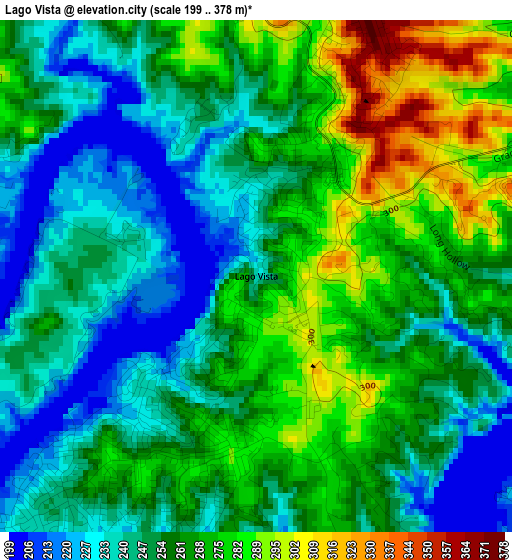 Lago Vista elevation map