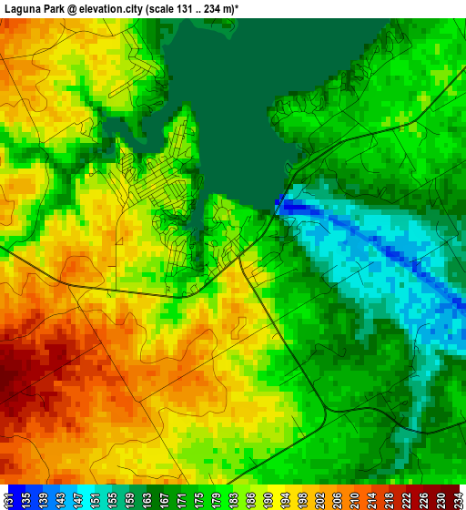 Laguna Park elevation map