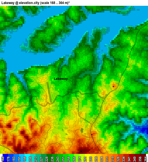 Lakeway elevation map