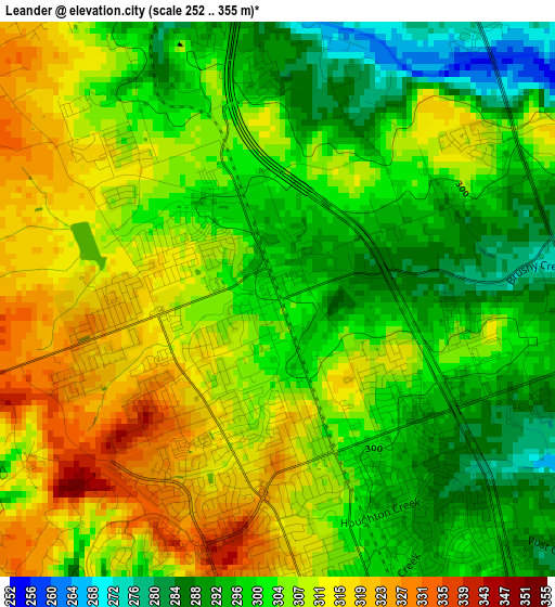 Leander elevation map