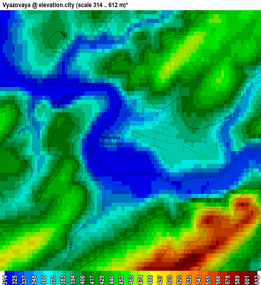 Vyazovaya elevation map