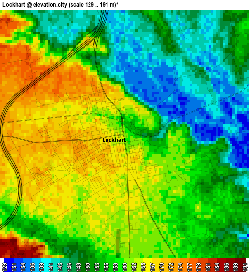 Lockhart elevation map