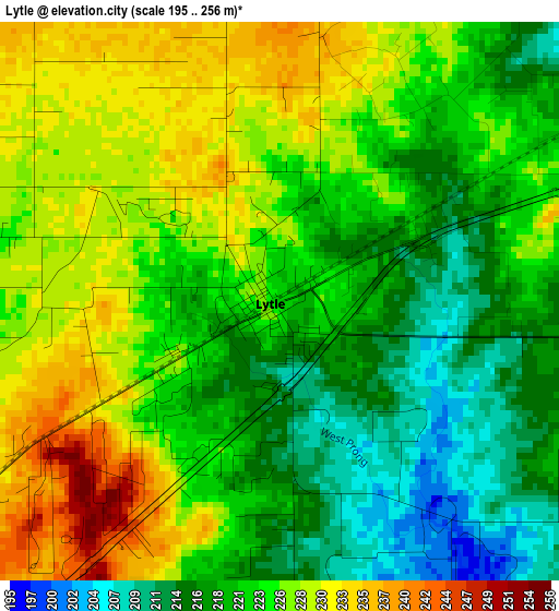 Lytle elevation map